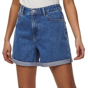High-Waist Mom Denim Shorts